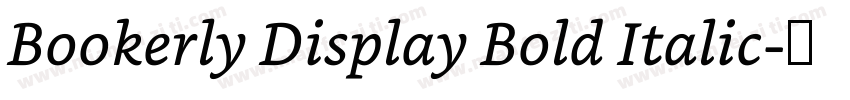 Bookerly Display Bold Italic字体转换